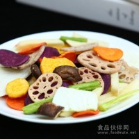綠奧食品有限公司長期對外供應脫水蔬菜果蔬脆片什錦脆片