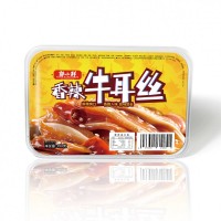 郭小鮮 香辣牛耳絲 休閑零食150g 盒裝 招商