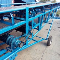 電動(dòng)伸縮槽鋼支架輸送機(jī)，行走式倒倉(cāng)用運(yùn)輸機(jī)