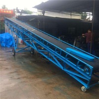 變頻調速輸送機 自動送料爬坡輸送機 綠色PVC帶傳送帶