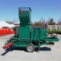 自動上料青儲打包機 人工裝袋的青儲壓塊機 秸稈揉絲壓塊機