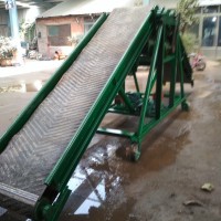 600mm寬支架可調皮帶上料機  電動升降式卸車輸送機