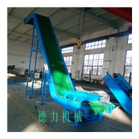 粉碎料爬坡皮帶輸送機裙邊擋板防滑皮帶機