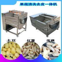 小型馬蹄洗果機洗紅薯機器全自動蘿卜土豆紅薯清洗去泥