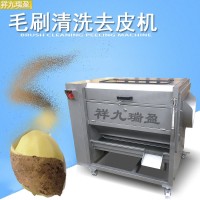 供應芋頭紅薯毛刷清洗機洗蘿卜洗土豆機 根莖清洗去皮機