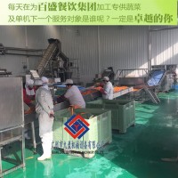連續式渦流凈菜蔬菜加工中央廚房生產線，電議