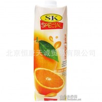 進口果汁批發(fā) 塞浦路斯原裝進口 SK天然橙汁飲料1L*12盒