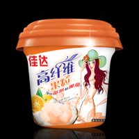 供應休閑食品佳達高纖維果粒杯（香橙味）