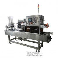 供應(yīng)全自動三杯直列龜苓膏杯盒灌裝封口機