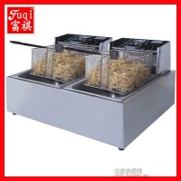 供應富祺臺式雙缸雙篩電炸爐 臺式電炸爐 雙缸雙篩電炸爐