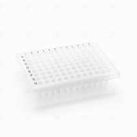 0.1ml96孔PCR板 無裙邊 白色黑字 pcr板 反應板