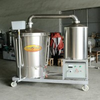 200斤糧釀酒設備，雙層鍋蒸汽蒸酒不糊鍋