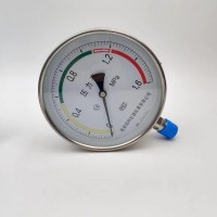 三色盤不銹鋼壓力表2.5級1.6級