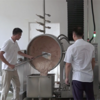 肉丸廠打蝦滑用什么機器 400型液壓打漿機 打蝦滑的機器