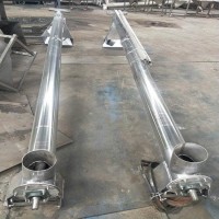 管式無軸螺旋輸送機 無軸管式螺桿上料機 不銹鋼垂直絞龍